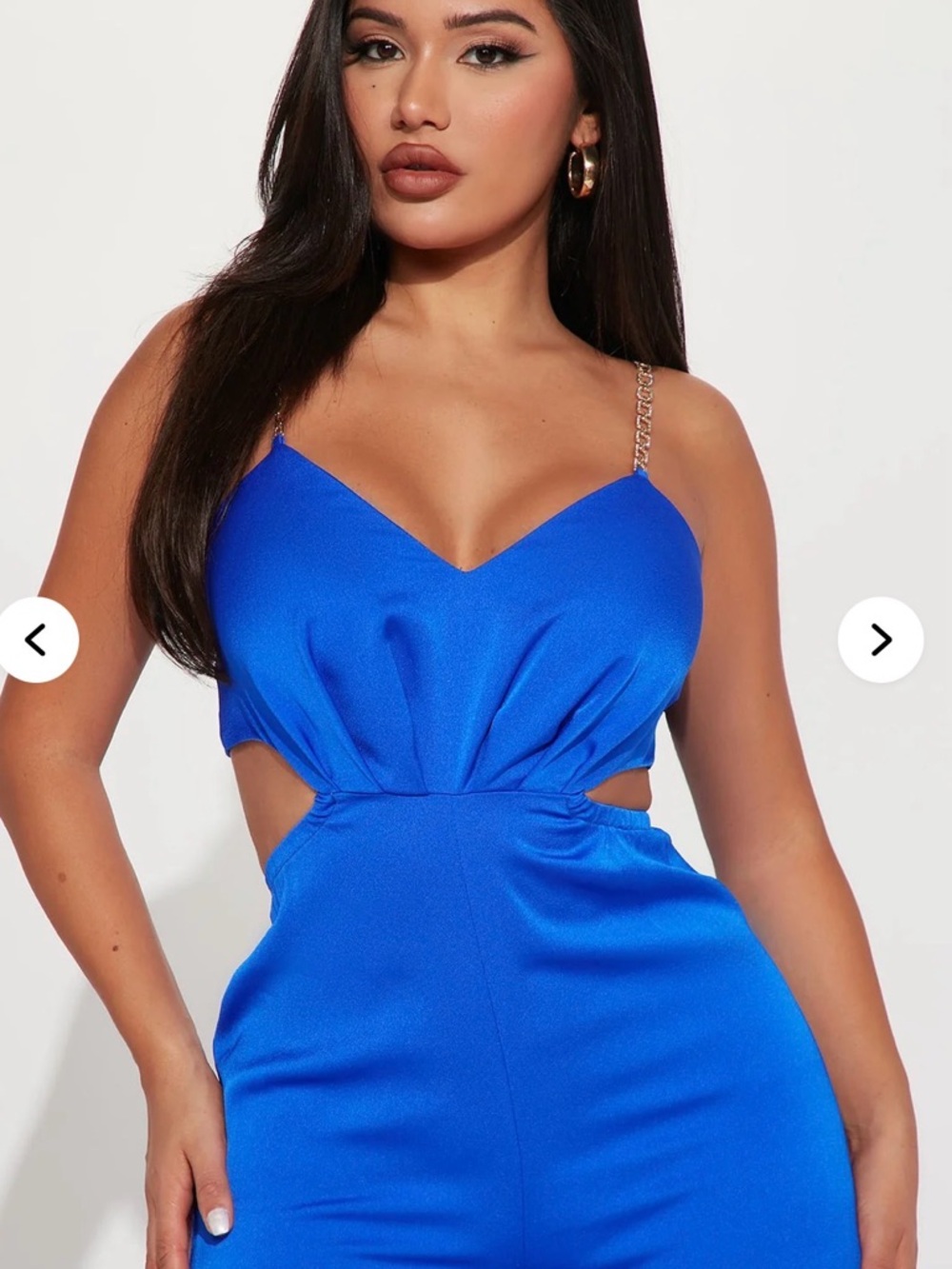 Fashion Nova Cobalt Blue Cutout Jumpsuit